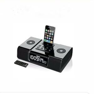 iHome iP9 Speaker Dock with Clock Radio for iPod and iPhone (Black)